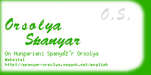 orsolya spanyar business card